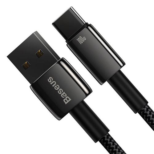 kabel usb do usb-c baseus tungsten gold, 100w, 1m (czarny) na Arena.pl