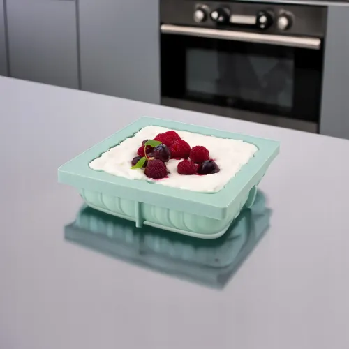 FORMA SILIKONOWA KWADRAT PASKI 3D NA BABKĘ DESER PRZEKĄSKI MUSY 17,5x17,5CM na Arena.pl