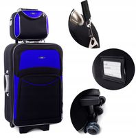 ŚREDNIA WALIZKA PODRÓŻNA + KUFEREK BAGAŻ KÓŁKA