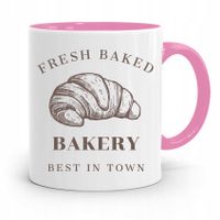 Kubek Różowy Dla Piekarza Fresh Baked Bakery Z Nadrukiem Ze Zdjęciem