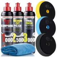Pasty Polerskie 1000 2500 3000 + Pady POLERSKIE Twardy Miękki Średni +Fibra