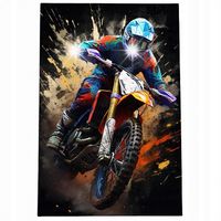 Obraz 90x60 samochody motor cross aprilla kawasaki enduro abstrakcja art