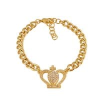 bransoleta łańcuch z koroną (b21/lat/14au-001)