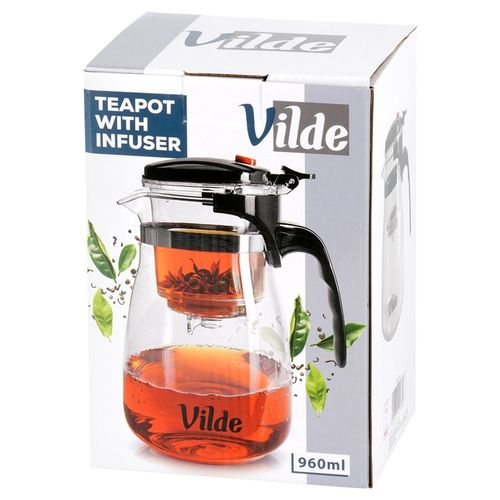 dzbanek szklany 960ml z zaparzaczem spustowym do herbaty ziół 259416 na Arena.pl
