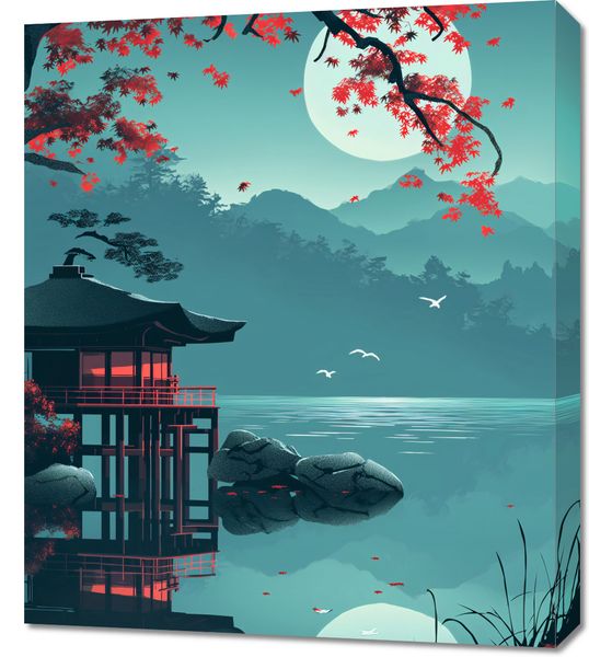 Obraz 60x70cm Japoński Pawilon zdjęcie 1