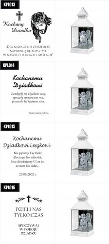 ZNICZ LAMPION aniołek LED grawer Rocznica Śmierci na Arena.pl
