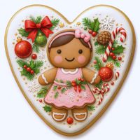 CIASTKO LUKROWANE MAMIK FAMILY KRUSZYNKA ROZ.L SERCE RĘCZNIE ROBIONE