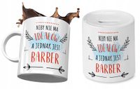 Dla Barbera Zestaw Kubek + Skarbonka Na Prezent Z Nadrukiem Ze Zdjęciem