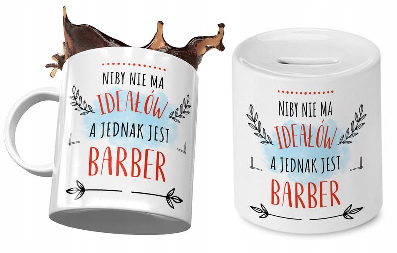 Dla Barbera Zestaw Kubek + Skarbonka Na Prezent Z Nadrukiem Ze Zdjęciem zdjęcie 1