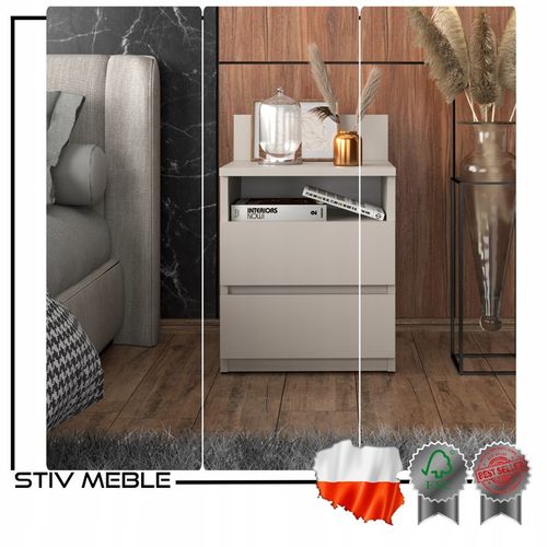 SZAFKA NOCNA Kaszmir STOLIK NOCNY 40CM 2 Szuflady NAKASTLIK Do na Arena.pl