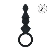 levelz sonda anatomiczna silikonowa z uchwytową pętlą czarna