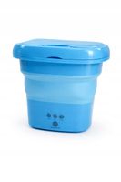 PRALKA MINI Składana TURYSTYCZNA 0.8KG 30W KOMPAKTOWA Do Podróży Niebieska