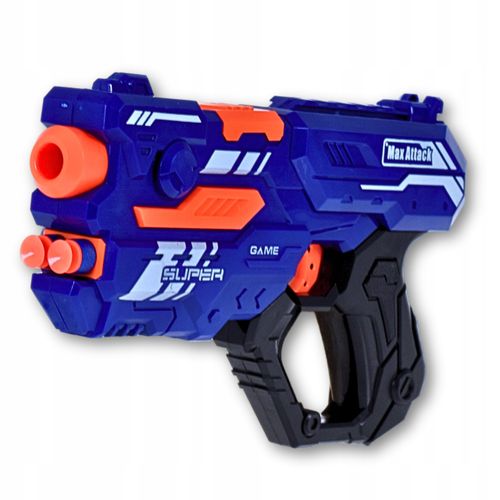 PISTOLET RĘCZNA WYRZUTNIA NA MIĘKKIE BEZPIECZNE STRZAŁKI Z MAGAZYNKIEM na Arena.pl