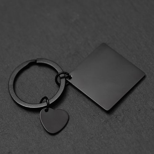 Brelok do kluczy z grawerem PREZENT na WALENTYNKI stal 316L czarny BLINGART na Arena.pl