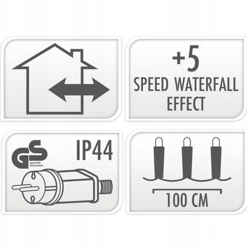 KURTYNA ŚWIETLNA 320 LED CIEPŁE BIAŁE zew/wew programator LAMPKI CHOINKOWE na Arena.pl