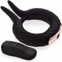 WIBRUJĄCY PIERŚCIEŃ EREKCYJNY COCK RING Z PILOTEM - 12 FUNKCJI WIBRACJI