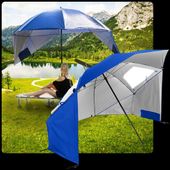 duży parasol plażowy i ogrodowy 3w1 - składany parawan