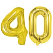 Balony foliowe liczba 40 złoty 100 cm