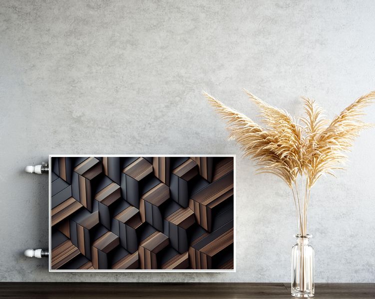 Mata MAGNETYCZNA Na Kaloryfer Drewno Abstrakcja Efekt 3D 90cm x 60cm zdjęcie 5