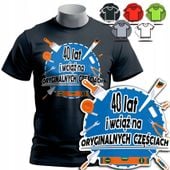 KOSZULKA T-SHIRT MĘSKI WZORY DO WYBORU - 40 LAT NARZĘDZIA ORYGINAŁ - XL