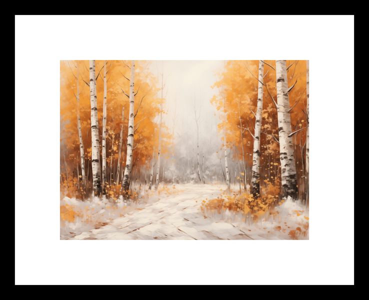 Plakat 18x13cm Jesienne Brzozy zdjęcie 3