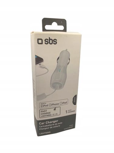 Ładowarka Samochodowa 2.1A SBS + kabel Lighting na Arena.pl
