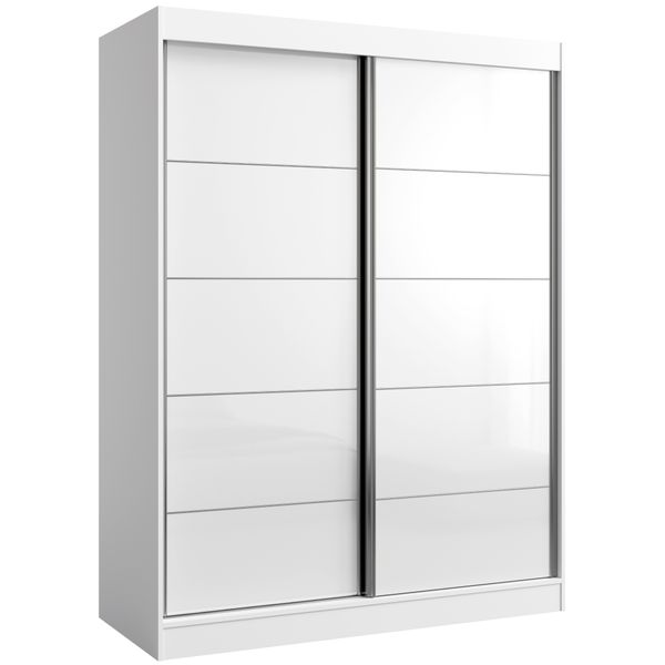 Szafa przesuwna Como 2D 150 Biała (lacobel) zdjęcie 1