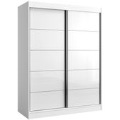 Szafa przesuwna Como 2D 150 Biała (lacobel)