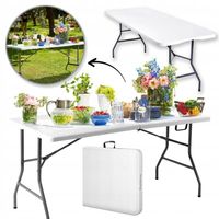 STÓŁ SKŁADANY CATERINGOWY TURYSTYCZNY OGRODOWY NA TARAS WALIZKA 180 cm