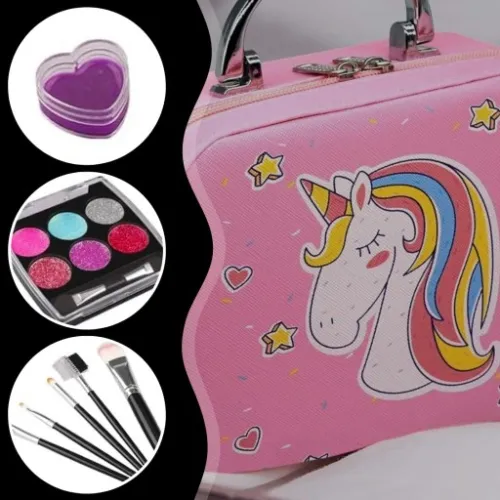 KUFEREK KOSMETYKÓW ZESTAW DO MAKIJAŻU I PAZNOKCI JEDNOROŻEC DZIECI PREZENT na Arena.pl