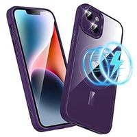 Etui MagSafe iPhone 13/14 6.1" Losvick przezroczyste fioletowe