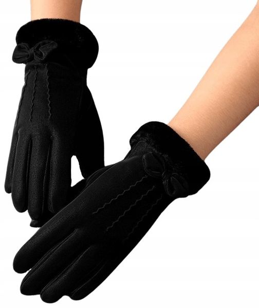 Rękawiczki Ciepłe Dotykowe Zimowe Ocieplane Misiu zdjęcie 9