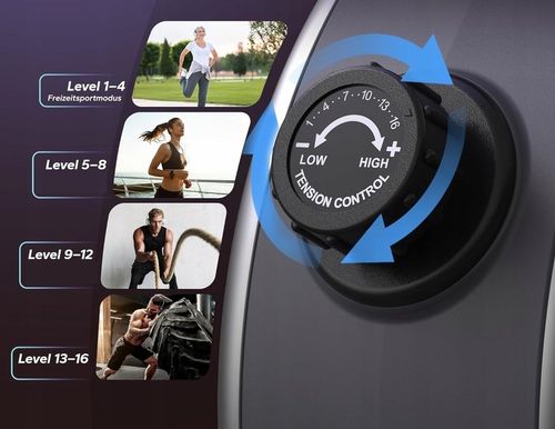 MERACH Wioślarz do 160 kg do domu magnetyczny Bluetooth 16 poziomami oporu na Arena.pl