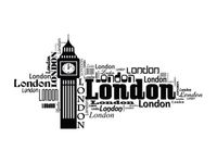 120CM 80CM OBRAZ NAPIS LONDON DRUK