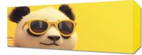Obraz 50x20cm Panda w Wakacyjnym Nastroju