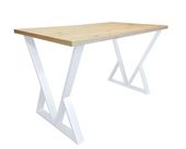 Stół do salonu kuchni 70x120x28 LOFT V biały Dąb Craft