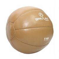 Piłka Lekarska do Ćwiczeń Treningu Skóra 5 kg SPARTAN Śr. 28 cm