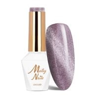 Lakier hybrydowy LED/UV Gel Polish MollyNails Cat Eye Nr 448 Steel 8g