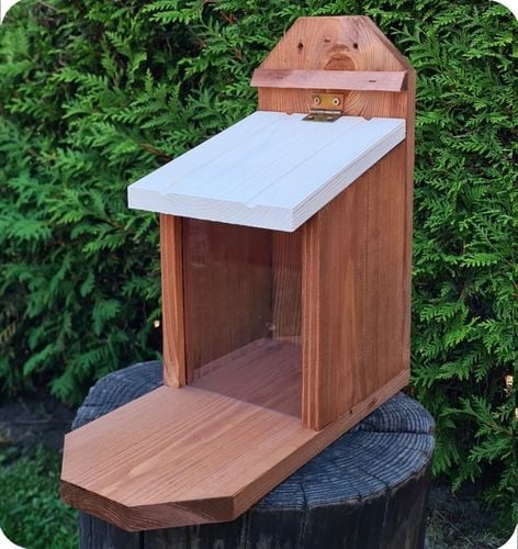DOMEK DLA WIEWIÓREK, KARMNIK - z drewna. łatwy montaż - 3 kolory na Arena.pl