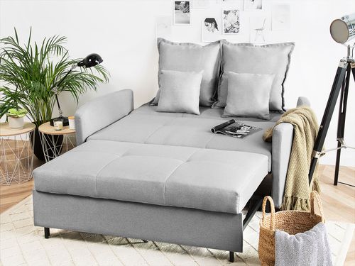 Sofa rozkładana jasnoszara HOVIN na Arena.pl