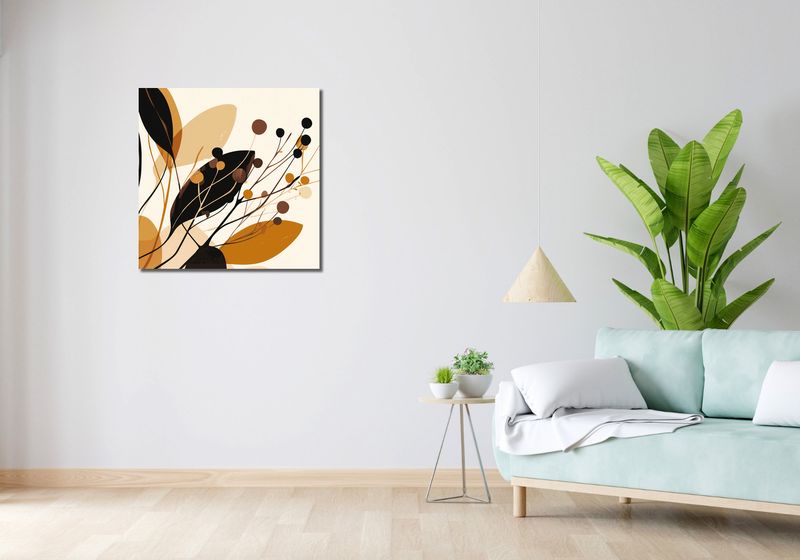 Obraz 70x70cm Jesienne Sylwety zdjęcie 2