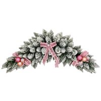 GIRLANDA ŚWIĄTECZNA OŚNIEŻONA UDEKOROWANA DEKORACJA NA ŚWIĘTA STÓŁ 80 cm