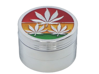 Srebrny Młynek Metalowy do Mielenia Tytoniu Suszu Liście Marihuany Grinder