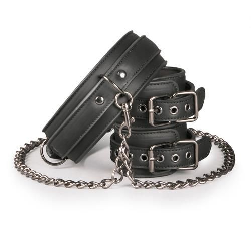 Kajdanki-Leather Collar With Handcuffs zdjęcie 1