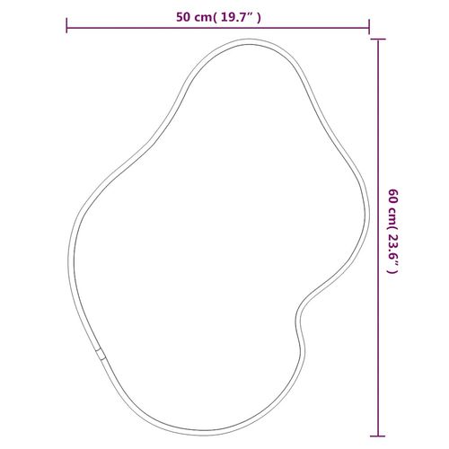 Lustro ścienne, srebrne, 60x50 cm na Arena.pl