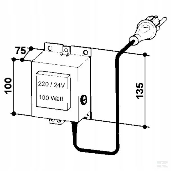 Transformator 230/24V Suevia, 100 W zdjęcie 2