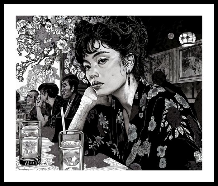 Plakat 60x50cm Czarne Kimono zdjęcie 3