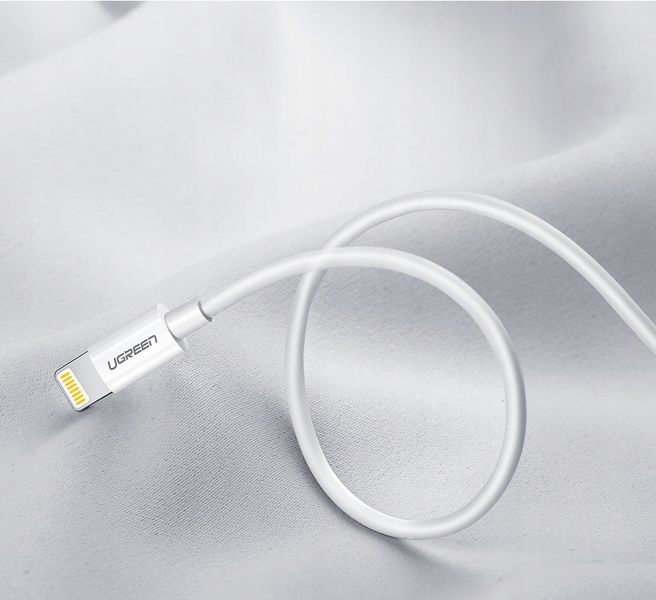 Kabel przewód do iPhone USB - Lightning MFI 1m 2.4A biały zdjęcie 5