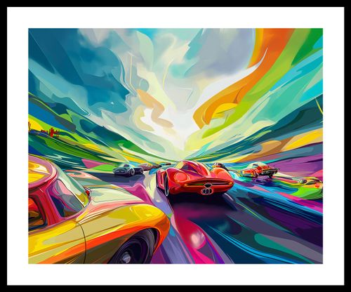 Plakat 50x40cm Wyścig Przy Barwach na Arena.pl