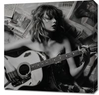 Obraz 60x60cm Młoda Gitarzystka